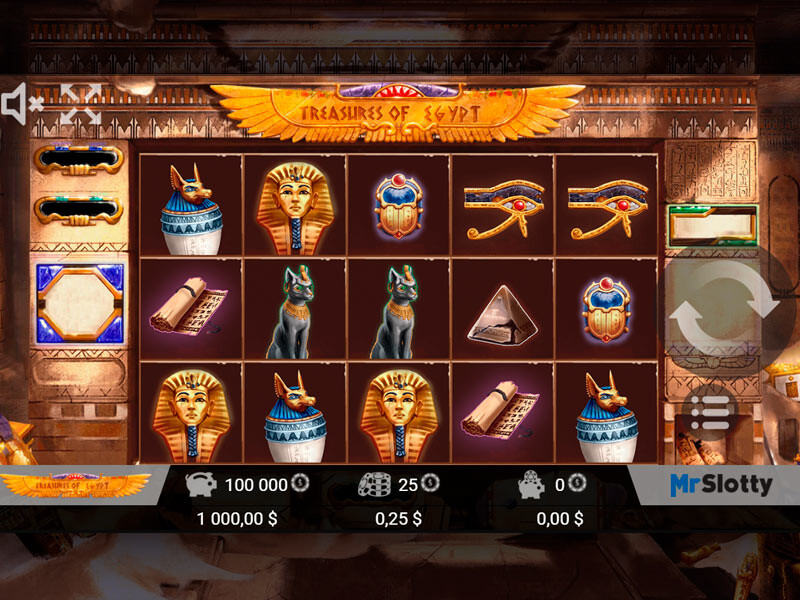 Treasures of Egypt Slot Machine Mobile